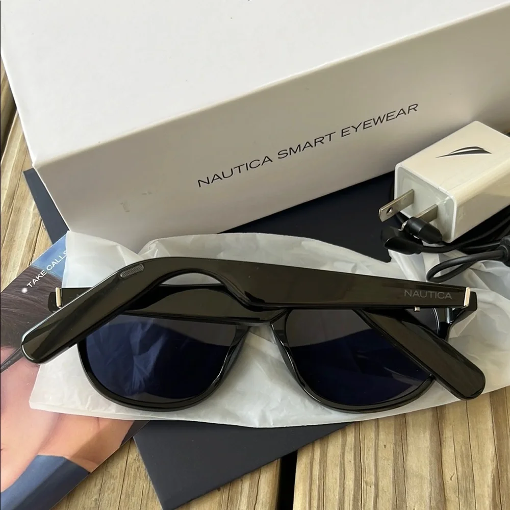 Lucyd Nautica Smart Sunglasses Black Commander Wayfarer Style NEW